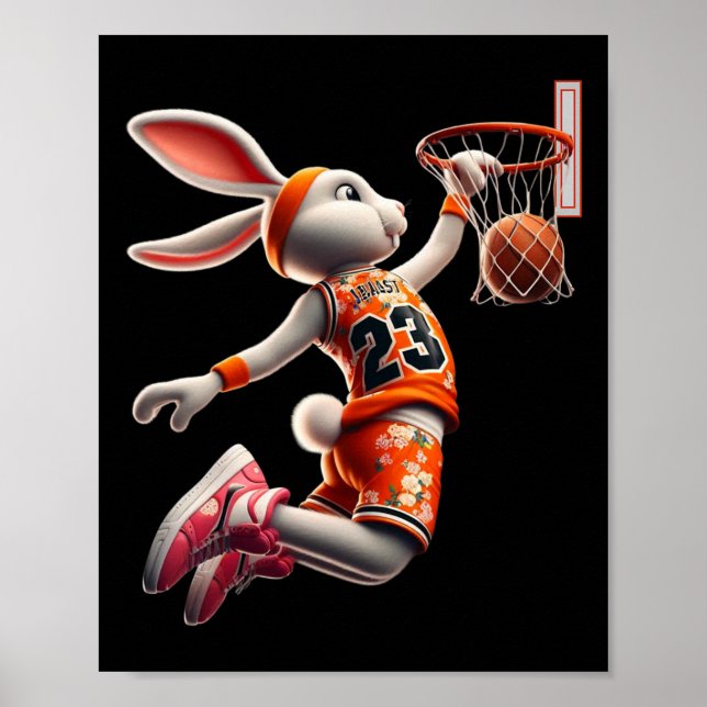 Affiche Mens Dunk Bunny Pâques Bysketll Garçons Enfants (Devant)