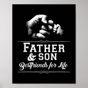 Affiche Mens Father Son Friends Fist Bump Dad Father's