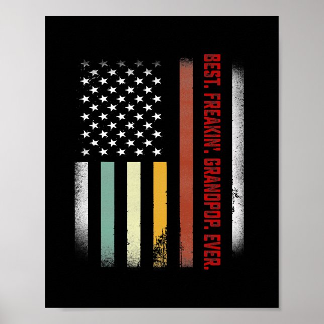 Affiche Mens Fête des pères Cadeau Tee Best Freakin Grandp (Devant)