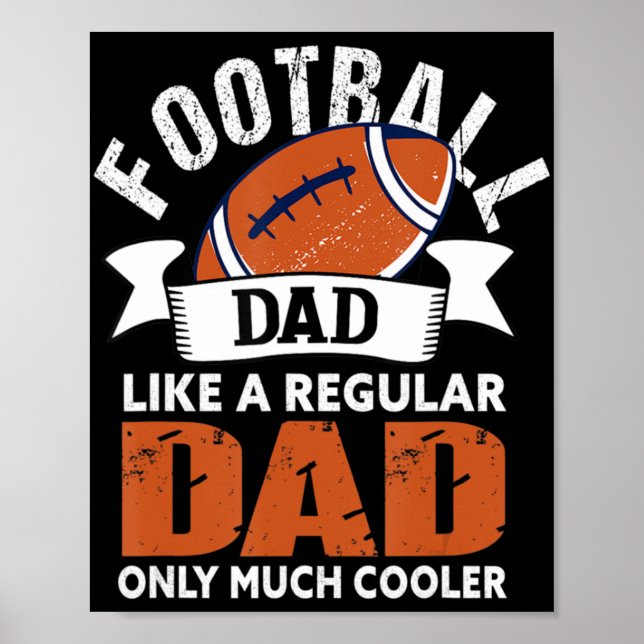 Affiche Mens Football Papa Fun Papa Football Américain (Devant)