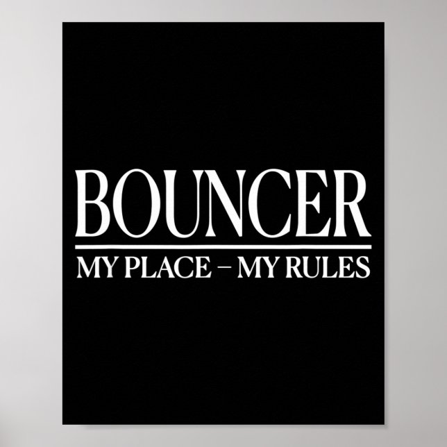Affiche Mens Funny Cky Bouncer Design I Strict Security Gu (Devant)