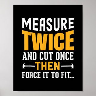 Affiche Mens Funny Woodworking Carpenter