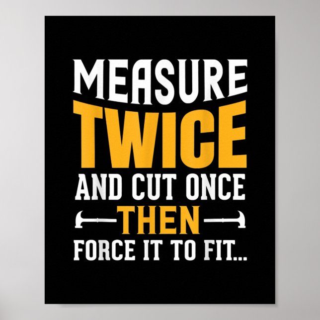 Affiche Mens Funny Woodworking Carpenter (Devant)