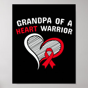 Affiche Mens Grand-Père D'Un Guerrier Du Coeur Chd