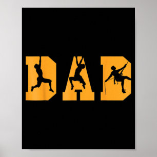 Affiche Mens Hiking Dad Mountaineering Mountain Climbing H