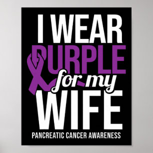 Affiche Mens Je Porte Le Violet Pour La Femme Cancer Pancr