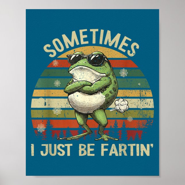 Affiche mens Just Farting I Frog Sometimes (Devant)
