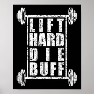 Affiche Mens Lift Die Dur Entraînement Bodybuilding Gym G