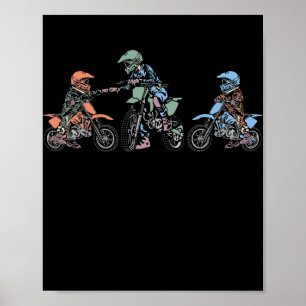 Affiche Mens Meilleur papa jamais Motorcross Dirtbike Endu
