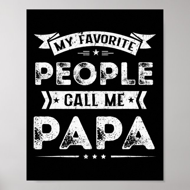 Affiche Mens Mes Favoris Appelent Moi Papa (Devant)