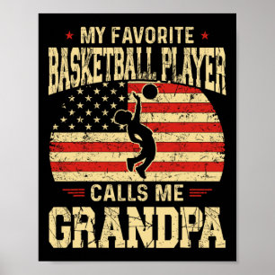 Affiche Mens My Favori Bysketbyll Joueur m'appelle Grandp
