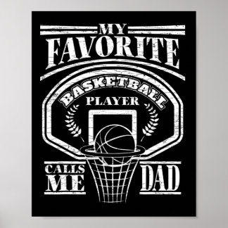 Affiche Mens My Favori Bysketbyll Joueur m'appelle Papa