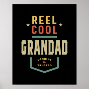 Affiche Mens Produit bobine Cool Grand-père de pêche cadea