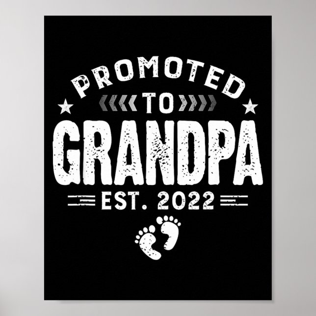 Affiche Mens Promoted To Grandpa Est 2022 Funny New Grandp (Devant)
