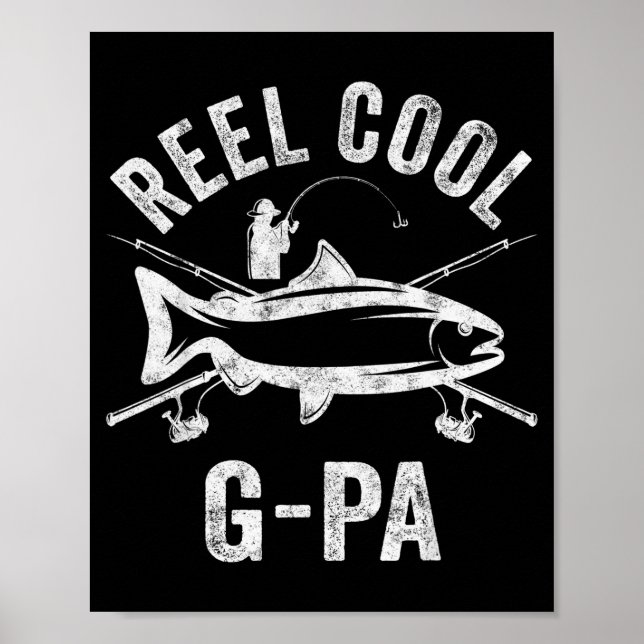 Affiche Mens Reel Cool G-pa Shirt Funny Fisherman Christma (Devant)