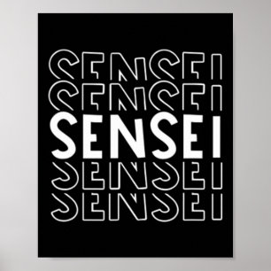 Affiche Mens Sensei Arts martiaux Karaté Judo Formation Co