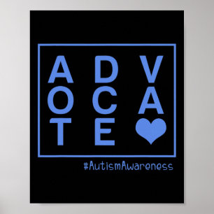 Affiche Mens Sensibilisation sur l'autisme Advocate Unique
