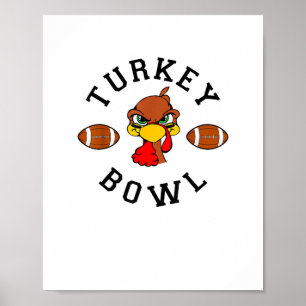Affiche Mens Thanksgiving Football Turkey Bowl Shirt for M