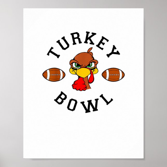 Affiche Mens Thanksgiving Football Turkey Bowl Shirt for M (Devant)