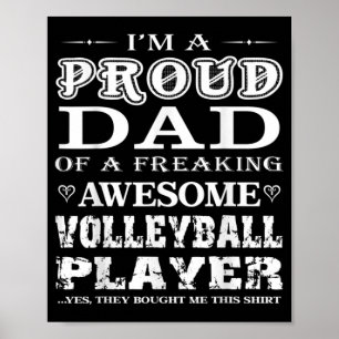 Affiche Mens Volleyball Je suis fier Volleyball Papa Cadea