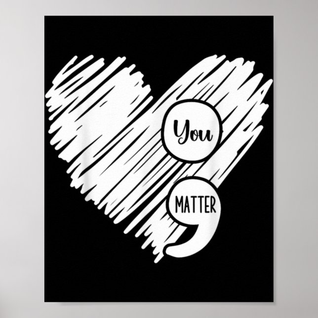 Affiche Mental Health Awareness Week Semicolon Suicide Pre (Devant)