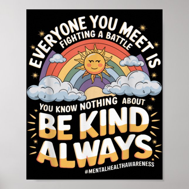 Affiche Mental Health Illness Awareness Month Depressed Pe (Devant)