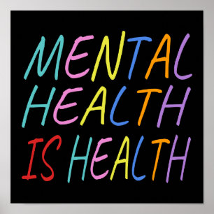 Affiche Mental health is health, mental health awareness
