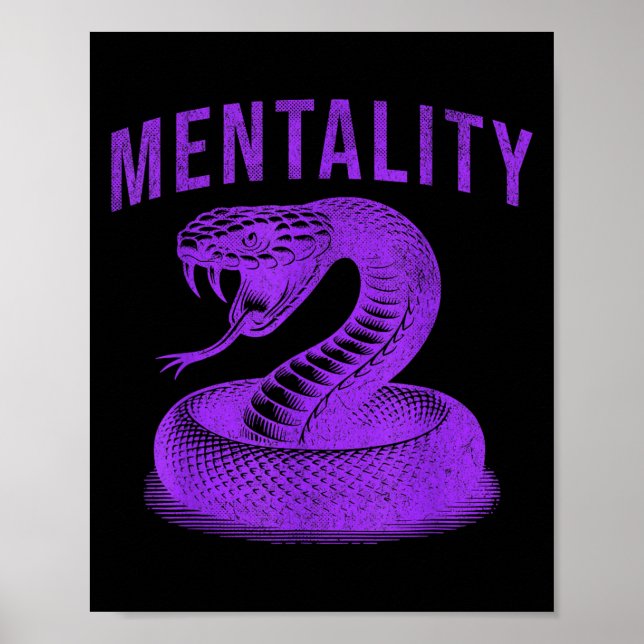 Affiche Mentality Mindset Snake Motivation Of Chamons Bask (Devant)