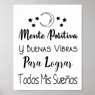 Affiche Mente positiva y buenas vibras