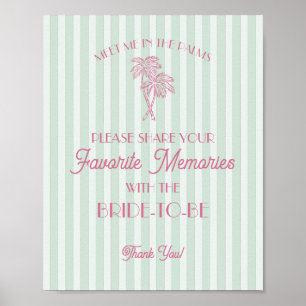Affiche Menthe Palm Springs Souvenirs Préférés avec la Mar