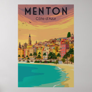 Affiche Menton, Cote d'Azur