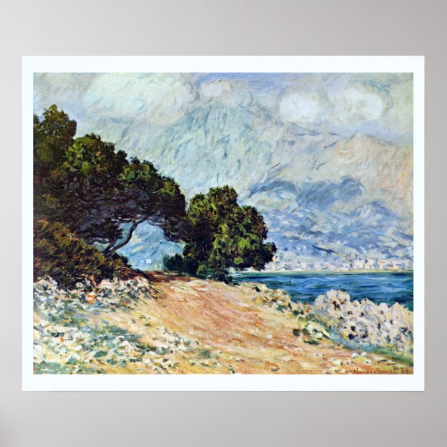 Affiche Menton vu du Cap Martin par Claude Monet (Devant)