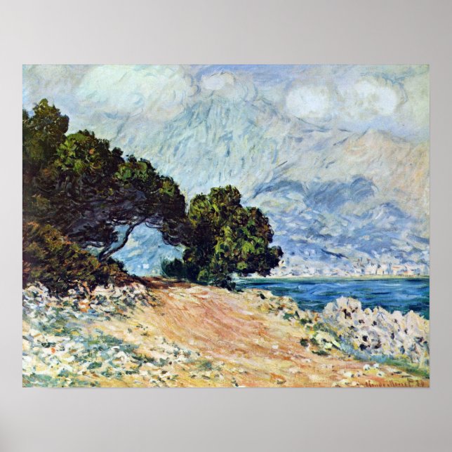 Affiche Menton vu du Casquette Martin par Claude Monet (Devant)