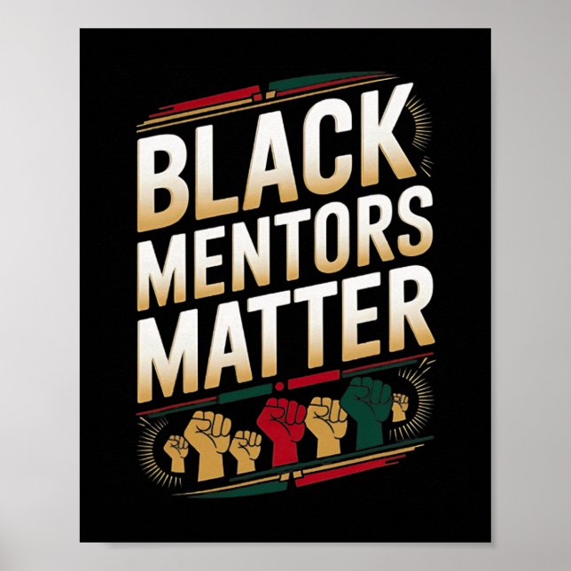 Affiche Mentors Noirs Problème Mois de l'Histoire des Noir (Devant)