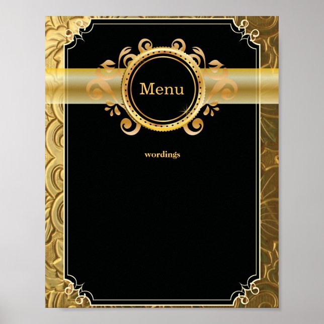 Affiche Menu (Devant)