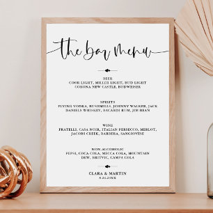 Affiche Menu à barres minimalistes modernes - Accueil Mari