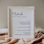 Affiche Menu boisson de la barre Mariage STELLA<br><div class="desc">Découvrez le charme captivant de notre collection Stella, méticuleusement conçue pour insuffler à votre baby shower un air de minimalisme moderne et une touche de sophistication pointue. Conçue pour mêler harmonieusement charme bohème et élégance intemporelle, cette collection polyvalente garantit l'élévation de l'esthétique de tout baby shower de style, transformant votre...</div>