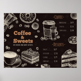Affiche Menu Café