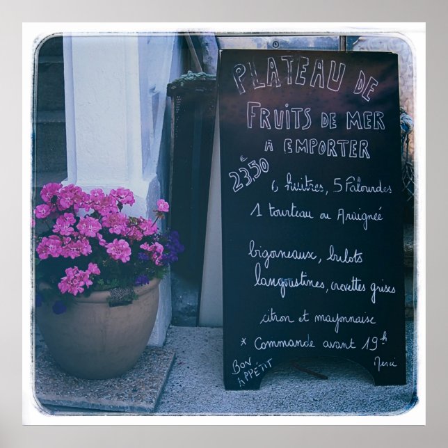 Affiche Menu Chalkboard français (Devant)