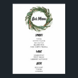 Affiche MENU DE BARRE grand panneau | Vague d'hiver<br><div class="desc">Idéal pour vos fêtes et mariages !</div>