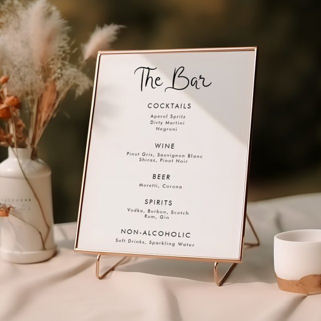 Affiche Menu de barre manuscrite Whimsical (Créateur téléchargé)