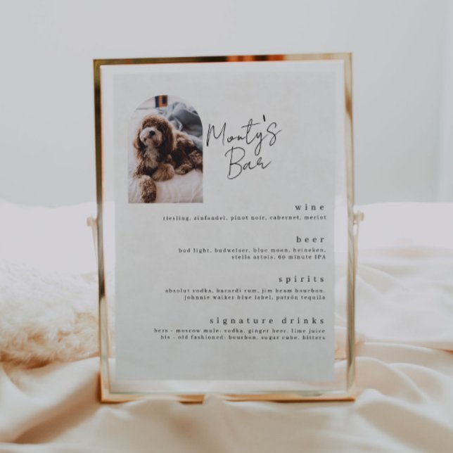 Affiche Menu des boissons signatures Pet Bar (Créateur téléchargé)