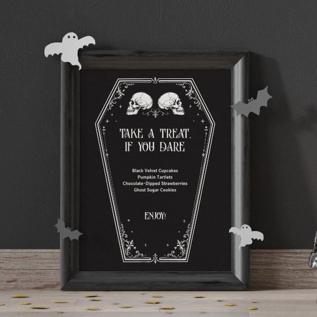 Affiche Menu du désert de la douche de mariée d'Halloween (Créateur téléchargé)