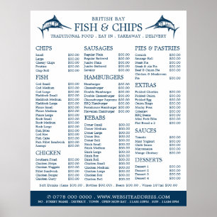 Affiche Menu du restaurant Fish & Chip Shop