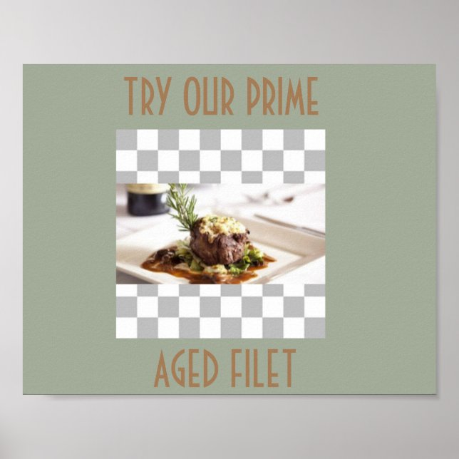 AFFICHE MENU FILET MIGNON ART (Devant)