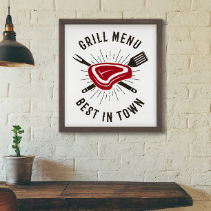 Affiche Menu Grill Meilleur En Ville
