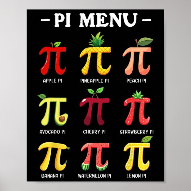 Affiche Menu Pi Jour de Pi 3  (Devant)