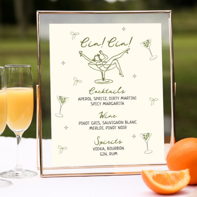 Affiche Menu Tini Bit Ancien Quirky Main Dessinée Annivers (Créateur téléchargé)