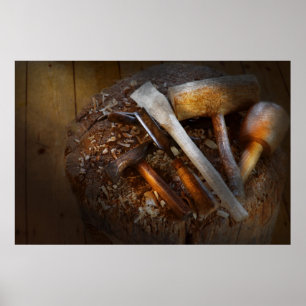 Affiche Menuiserie - Outil - Outils pour la sculpture