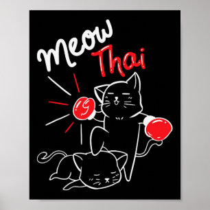 Affiche Meow Thai I Muay Thai Boxe I Muay Thai Hommes Femm